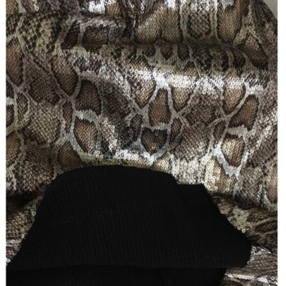 ZARA The Knit Collection Snakeskin Sequin Midi Maxi Skirt Size M - Picture 6 of 13